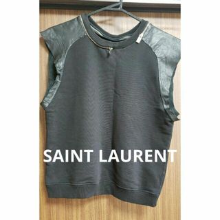 サンローラン(Saint Laurent)のSAINT LAURENT　スウェット袖無し　zip(Tシャツ(半袖/袖なし))