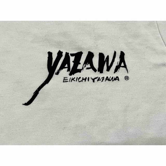 Yazawa(ヤザワコーポレーション)の矢沢永吉 E.YAZAWA Tシャツ ローズライオン ホワイト フデロゴ M エンタメ/ホビーのタレントグッズ(ミュージシャン)の商品写真