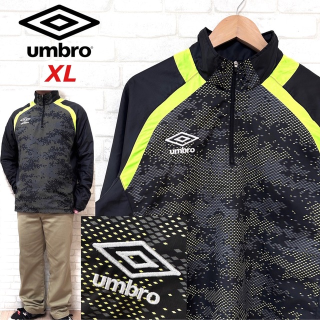 UMBRO アンブロ ハーフジップ ウィンドブレーカー 総柄