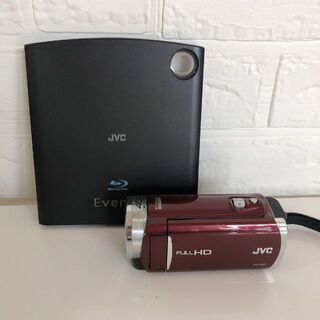 ビデオカメラ レッド GZ-E117-R BDライターセット JVC(ビデオカメラ)