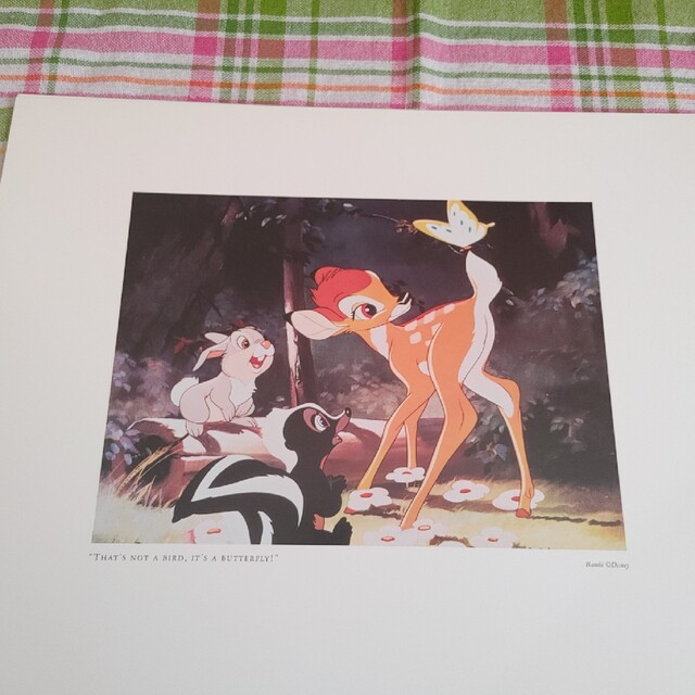 Disney(ディズニー)のバンビ ディズニー アート リトグラフ エンタメ/ホビーの美術品/アンティーク(絵画/タペストリー)の商品写真