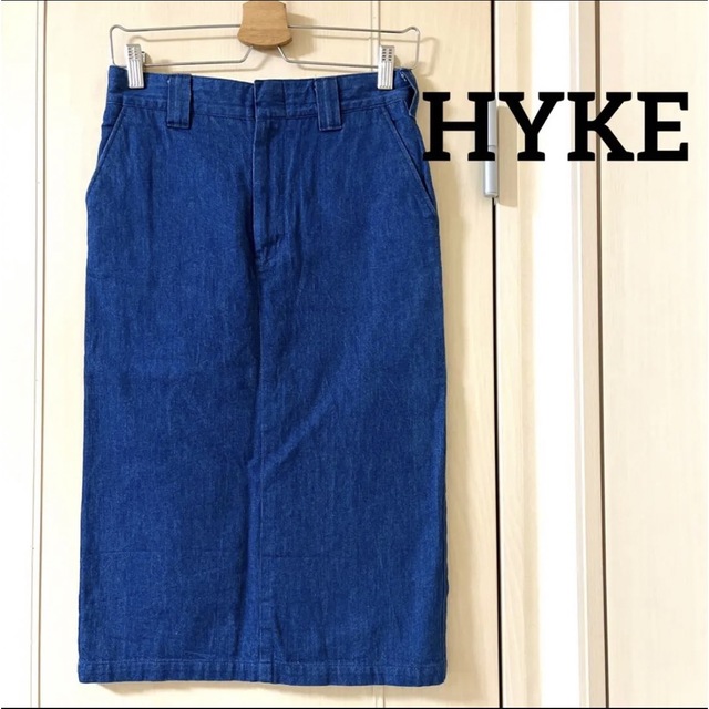 HYKE(ハイク)のHYKE ハイク　タイトデニムスカート ミディ丈　膝下丈　サイズ1 レディースのスカート(ひざ丈スカート)の商品写真