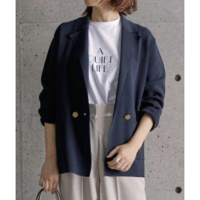 超美品 マルティニーク ニットジャケット ネイビー 【激安セール