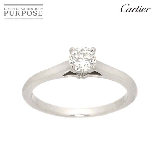 カルティエ Cartier ソリテール ダイヤ 0.31ct H/VS1/3EX #49 リング