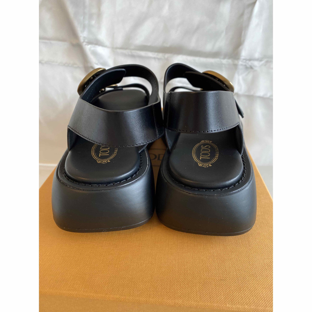 TODS】サイズ36 レザーアンクルストラップ ブラック-