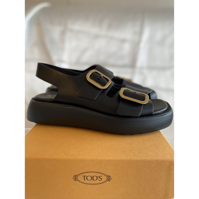 TODS】サイズ36 レザーアンクルストラップ ブラック-