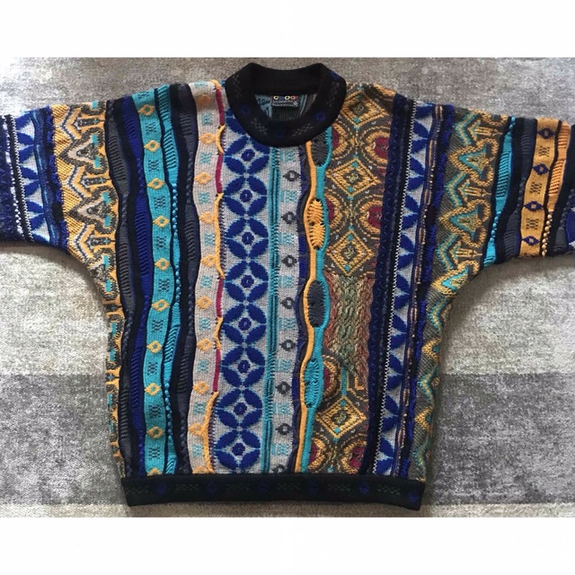 圧巻のデザイン 芸術 90's vintage COOGI ニット セーター L