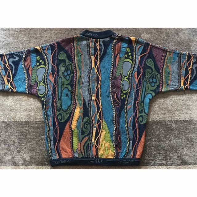 圧巻の果物柄 芸術 90s COOGI クージー 植物柄 ニット セーター SS