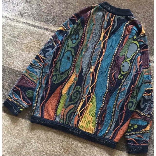 圧巻の果物柄 芸術 90s COOGI クージー 植物柄 ニット セーター SS