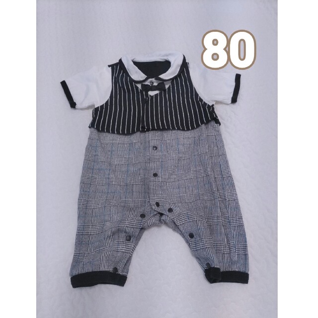 男の子 ベビー フォーマル  ロンパース 80 キッズ/ベビー/マタニティのベビー服(~85cm)(セレモニードレス/スーツ)の商品写真
