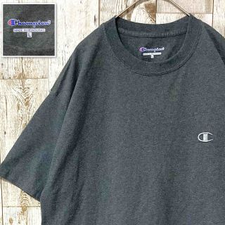 チャンピオン(Champion)の【Champion/チャンピオン】ロゴ刺繍入り Tシャツ L グレー(Tシャツ/カットソー(半袖/袖なし))