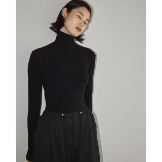 トゥデイフル(TODAYFUL)の値下げ! ソフトタートルトップス　black(カットソー(長袖/七分))