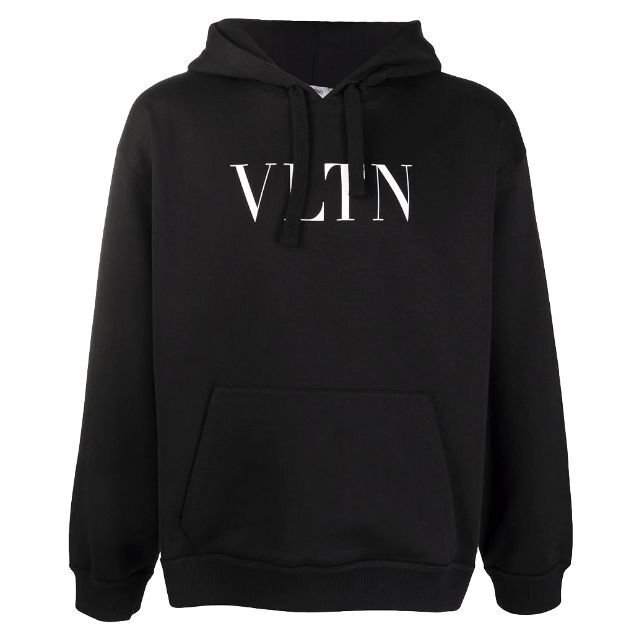 1 VALENTINO ブラック VLTN ロゴプリント パーカー size S