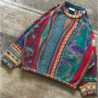 クージー(COOGI)の超レア 衝撃の人物柄 芸術 90's COOGI クージー ニット セーター M(ニット/セーター)