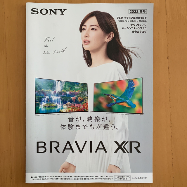 BRAVIA(ブラビア)のソニー SONY BRAVIA テレビ カタログ 2冊 2022年冬号 北川景子 エンタメ/ホビーのコレクション(印刷物)の商品写真