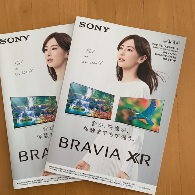 BRAVIA(ブラビア)のソニー SONY BRAVIA テレビ カタログ 2冊 2022年冬号 北川景子 エンタメ/ホビーのコレクション(印刷物)の商品写真