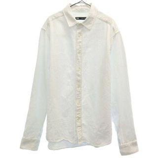 ザラ(ZARA)のザラ 長袖 シャツ M ホワイト ZARA メンズ 【中古】  【230407】(シャツ)