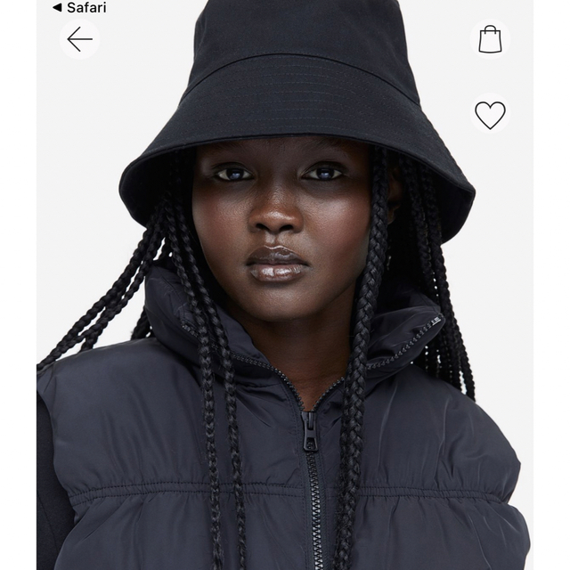 H&M(エイチアンドエム)のH&M バケットハット 黒 レディースの帽子(ハット)の商品写真