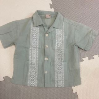 プティマイン(petit main)の【美品】petit mainキッズ男の子用半袖シャツ(Tシャツ/カットソー)