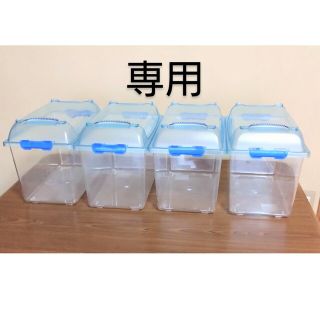 飼育ケースＬ　4個　クリーンケース　中古(かご/ケージ)