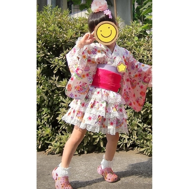 ♡お値下げ♡女児ゆかたドレス(130)ピンク