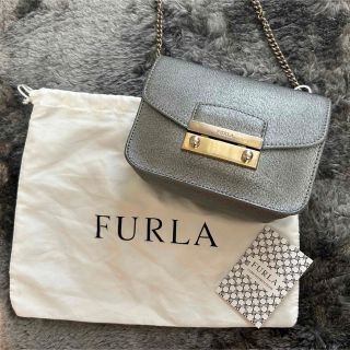 フルラ(Furla)のFURLA METROPOLIS クロスボディミニ(シルバー)(ショルダーバッグ)