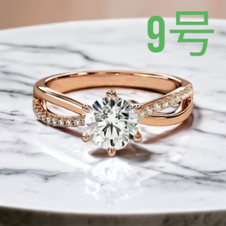 【大人気商品】ダイヤモンド シルバーリング (ピンクゴールド)   (リング(指輪))