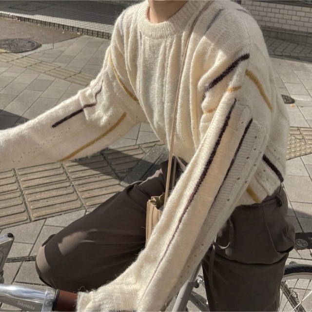 mecherie / Colour stick knit ニット