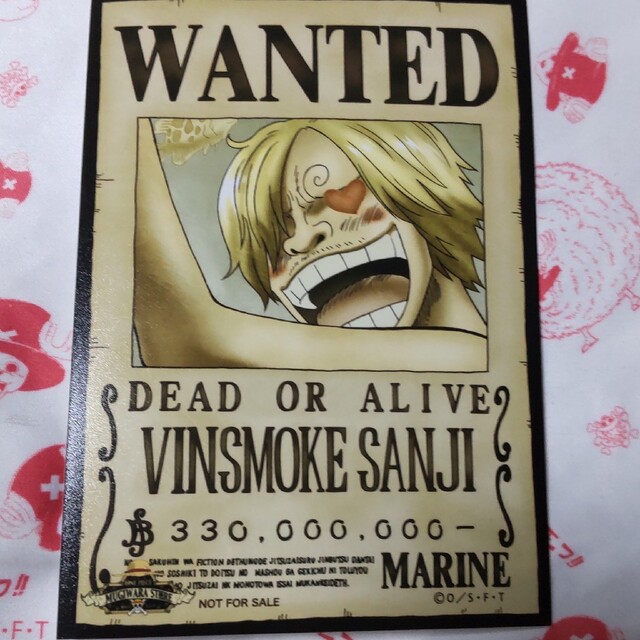 ONE PIECE ワンピース 麦わらストア 手配書ブロマイド サンジの通販 by ????火拳と黒足????｜ワンピースならラクマ