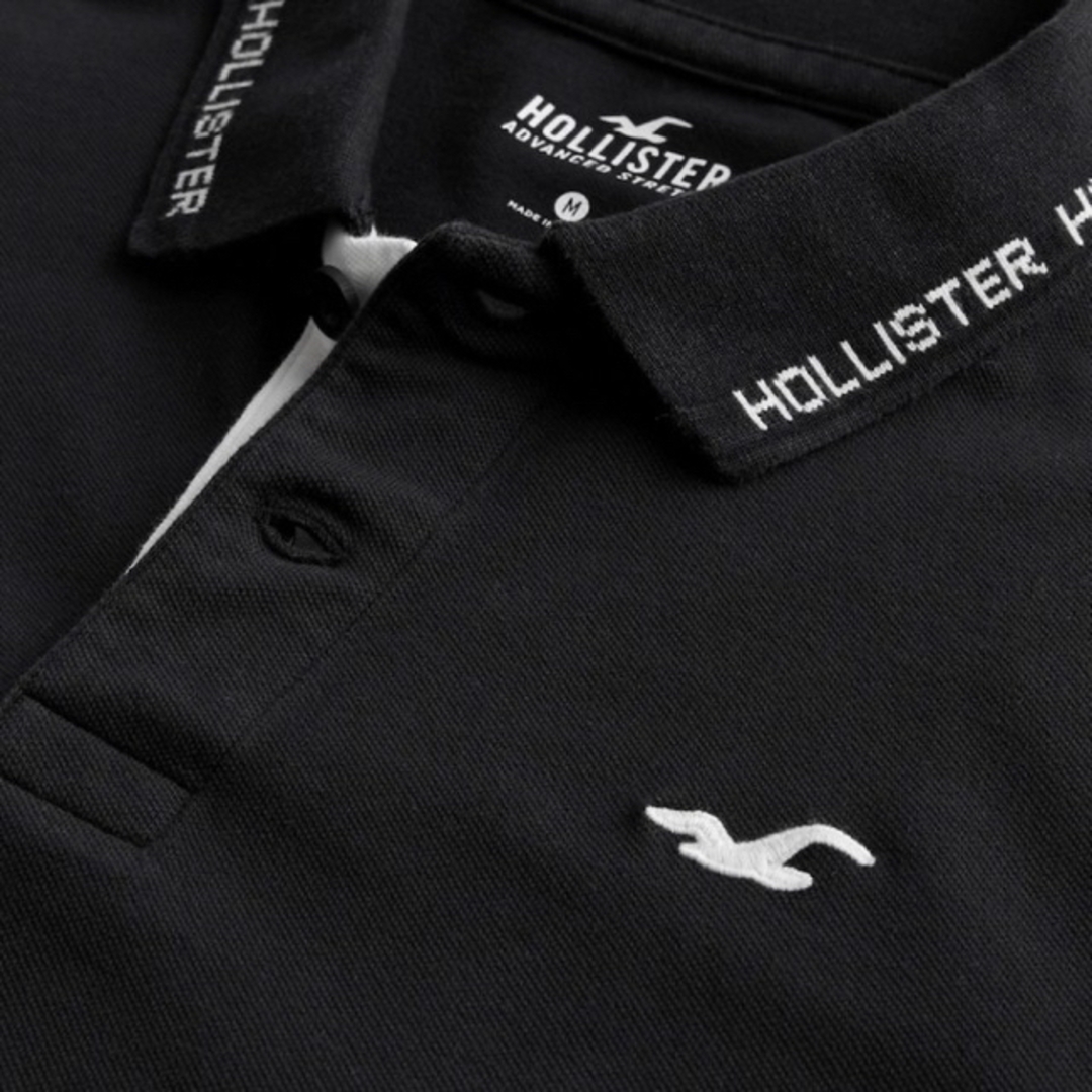 ★Hollister 大人気のメンズ襟ロゴジャガードアイコンストレッチポロシャツ
