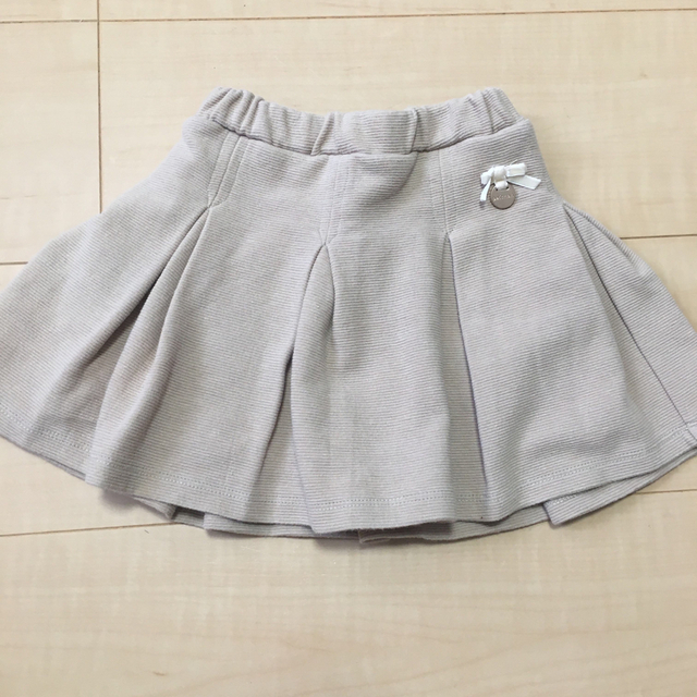 petit main(プティマイン)のpetit main インナーパンツ付き スカート　ベージュ キッズ/ベビー/マタニティのベビー服(~85cm)(スカート)の商品写真