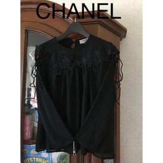 シャネル(CHANEL)のCHANEL⭐︎トップス⭐︎シースルーブラウス⭐︎立体刺繍(シャツ/ブラウス(長袖/七分))