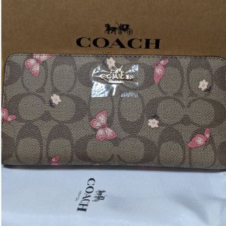 コーチ(COACH)の訳あり品　COACH  長財布　シグネチャー　バタフライ(財布)