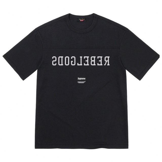 SUPREME シュプリーム 23SS×UNDERCOVER Football Top アンダーカバー ロゴプリントフットボール半袖Tシャツ ブラック