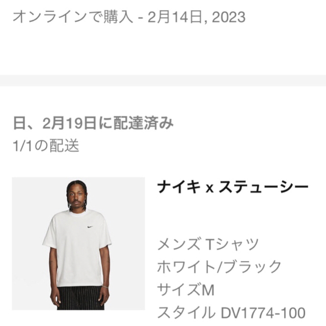 STUSSY(ステューシー)のStussy x Nike Men's T-Shirt"White"M:size メンズのトップス(Tシャツ/カットソー(半袖/袖なし))の商品写真