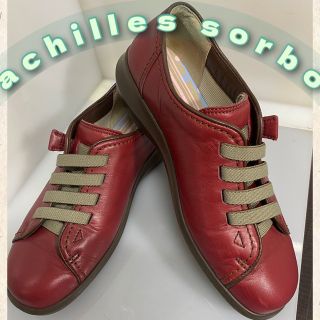 靴 ⭐︎ACHILLES SORBO ⭐︎スニーカー23.5cmEEE RED(スニーカー)