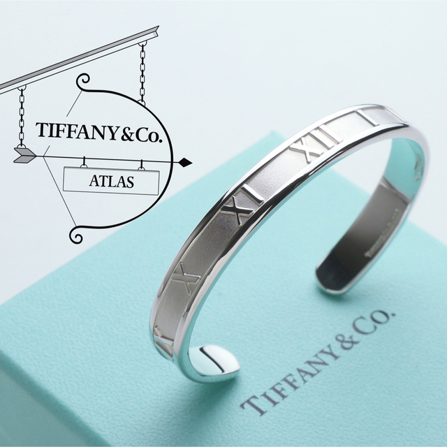 極美品 TIFFANYCo. ティファニー アトラス カフ 925 バングル 熱販売 51.0%OFF