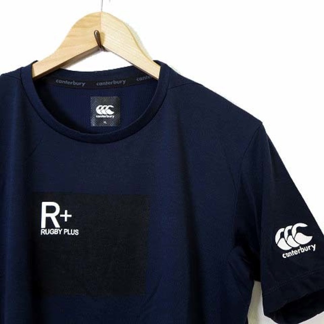 CANTERBURY(カンタベリー)のカンタベリー R+ Tシャツ プラクティスシャツ 半袖 XL 紺 ネイビー スポーツ/アウトドアのスポーツ/アウトドア その他(ラグビー)の商品写真