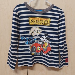ディズニー(Disney)のディズニーリゾート　カットソー　110　ミッキー　ボーダー(Tシャツ/カットソー)
