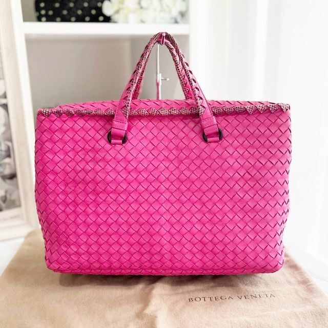 Bottega Veneta - 美品☆ ボッテガヴェネタ レザー×リザード イントレ