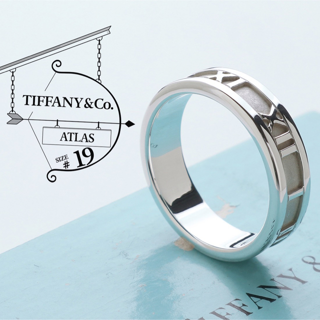 美品 TIFFANY ティファニー アトラス リング 925 指輪 19号 美品 TIFFANY ティファニー アトラス リング 925 指輪 19号