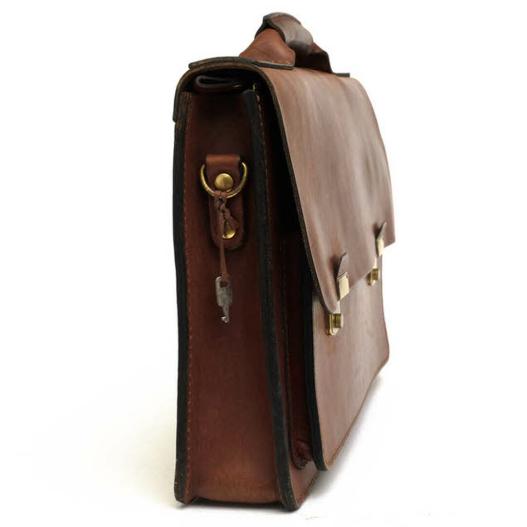 ヘルツ／HERZ バッグ ブリーフケース ビジネスバッグ 鞄 ビジネス メンズ 男性 男性用レザー 革 本革 ダークブラウン 茶 ブラウン  BC-17-MW フラップ式