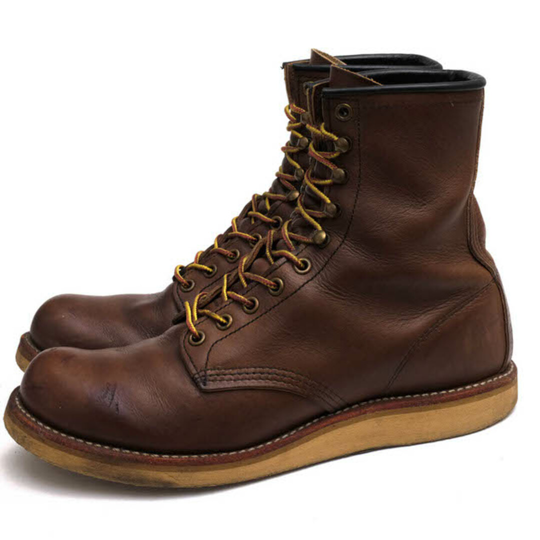 レッドウィング／RED WING ワークブーツ シューズ 靴 メンズ 男性 男性用レザー 革 本革 ダークブラウン 茶 ブラウン  2941 CLASSIC WORK 8inch ROUND TOE ロング丈 プレーントゥ クレープソール グッドイヤーウェルト製法