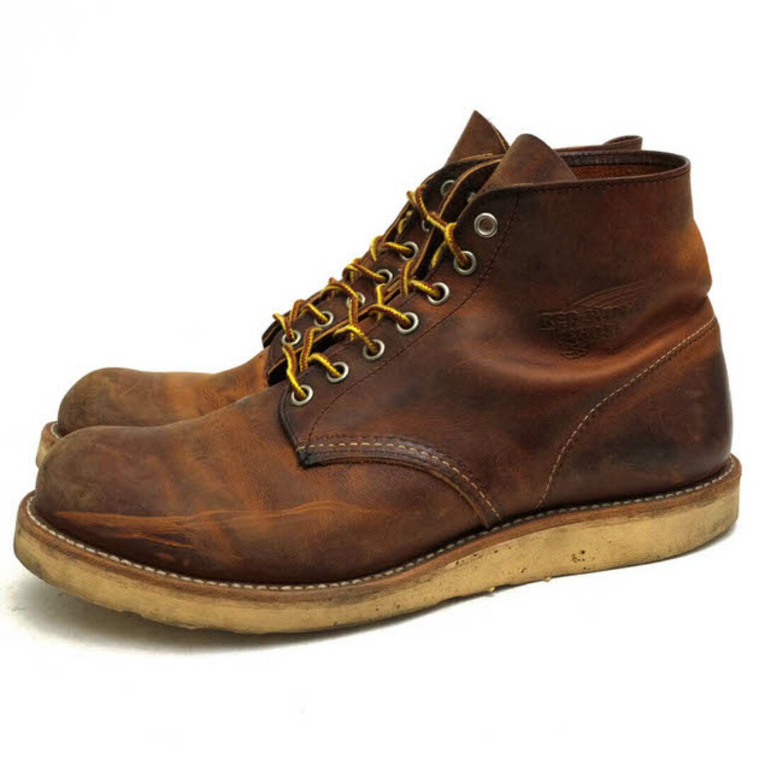 レッドウィング／RED WING ワークブーツ シューズ 靴 メンズ 男性 男性用レザー 革 本革 ブラウン 茶  9111 Classic Work 6inch Round toe プレーントゥ 定番 グッドイヤーウェルト製法