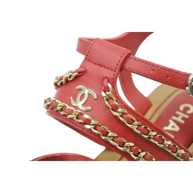 CHANEL シャネル ウッドサンダル ココマーク付き ラウンドトゥ