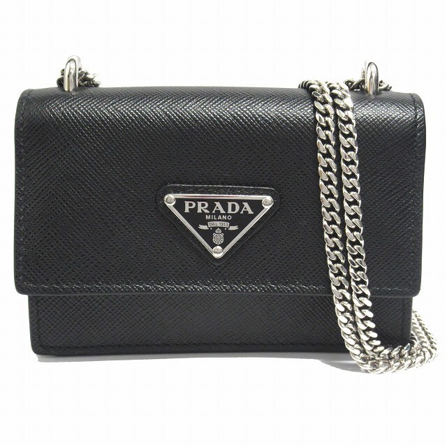 75cmマチ美品 22aw プラダ PRADA チェーン クロスボディ ミニ バッグ ▼４