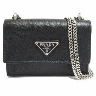 プラダ(PRADA)の美品 22aw プラダ PRADA チェーン クロスボディ ミニ バッグ ▼４(ショルダーバッグ)