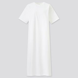 ユニクロ(UNIQLO)の未使用 ユニクロ　マーセライズコットンロングTワンピース（半袖）(ロングワンピース/マキシワンピース)