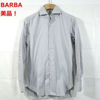 バルバ(BARBA)の【美品】バルバ　ストライプワイドカラーシャツ　BARBA(シャツ)
