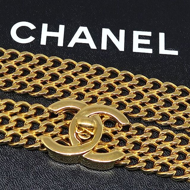 希少 CHANEL シャネル ゴールド ココマーク 3連 チェーン ベルト | フリマアプリ ラクマ